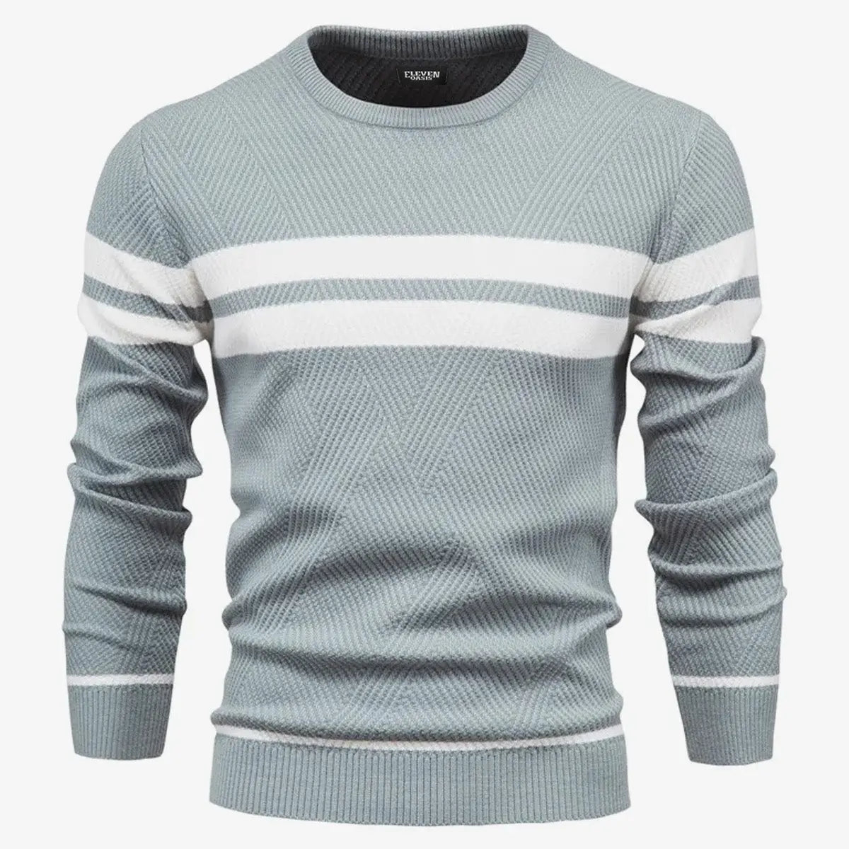 Men's Slim Stripe Knit Sweater ElevenOasis
