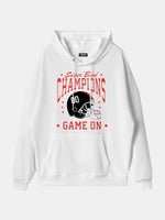 Super Bowl Champions Game On Football Hoodie Eleven Oasis