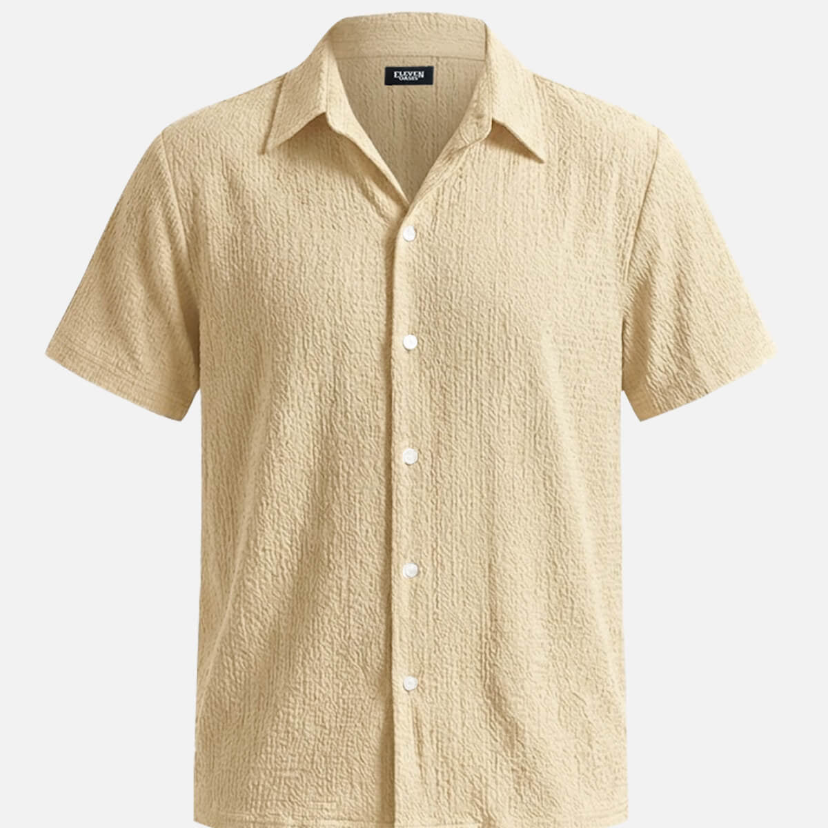 Men's Textured Crinkle Short Sleeve Shirt Eleven Oasis