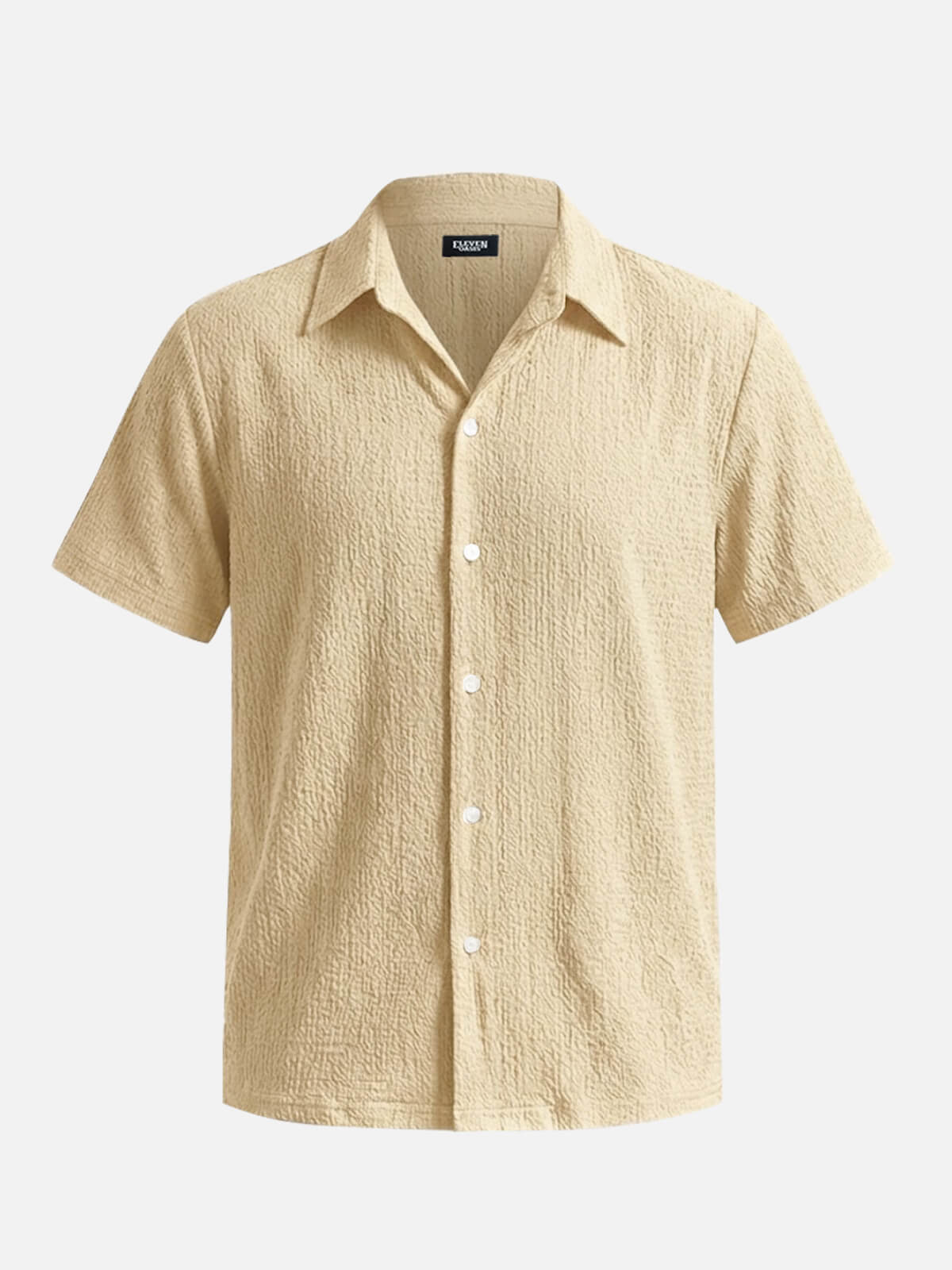 Men's Textured Crinkle Short Sleeve Shirt Eleven Oasis