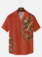 Tall Men's Japanese Dragon Short Sleeve Shirt Eleven Oasis