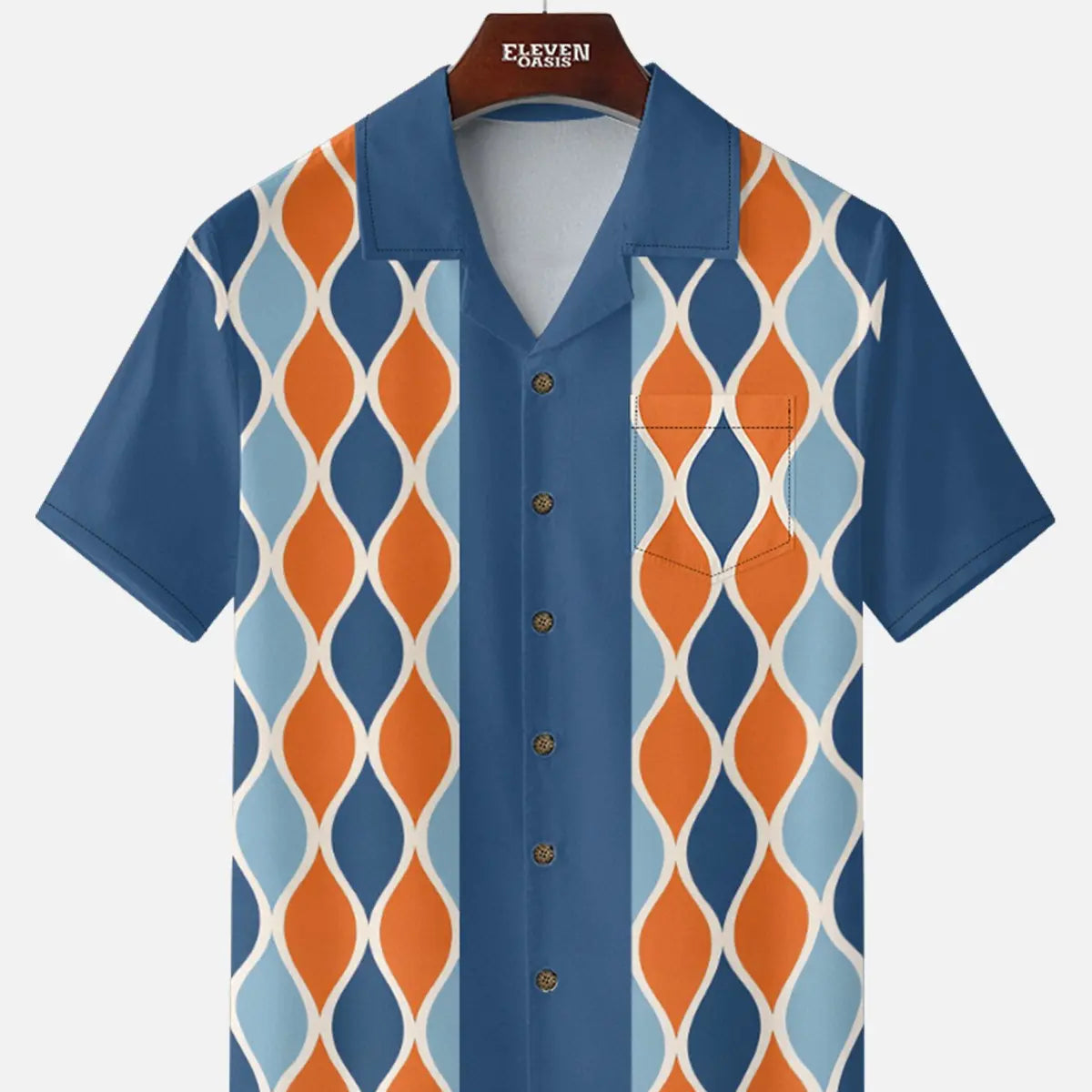 Men's Palm Springs Diamond Short Sleeve Shirt ElevenOasis
