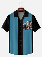 Men's Hot Rod Santa Christmas Short Sleeve Shirt Eleven Oasis