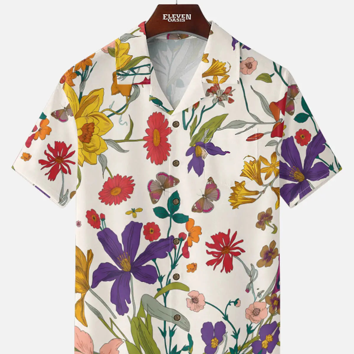 Tall Men's Botanical Garden Short Sleeve Shirt ElevenOasis