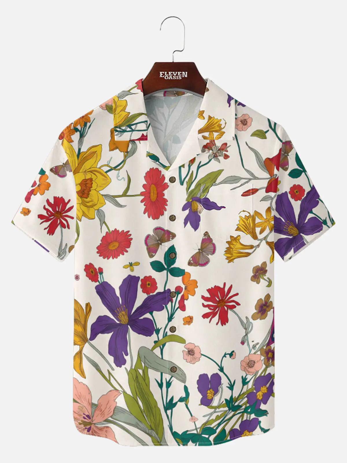 Tall Men's Botanical Garden Short Sleeve Shirt ElevenOasis