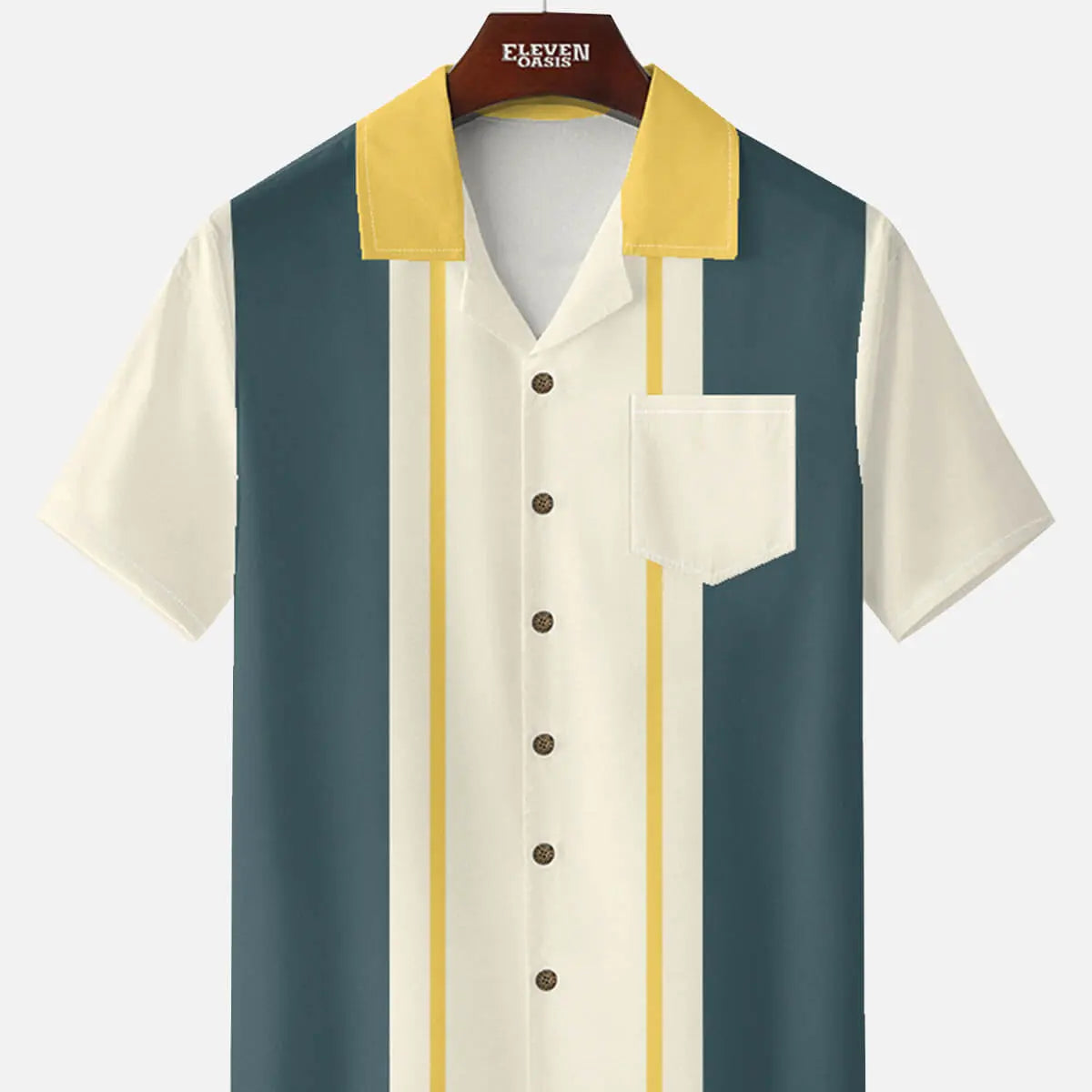 Men's Atomic Era Bowling Short Sleeve Shirt Eleven Oasis