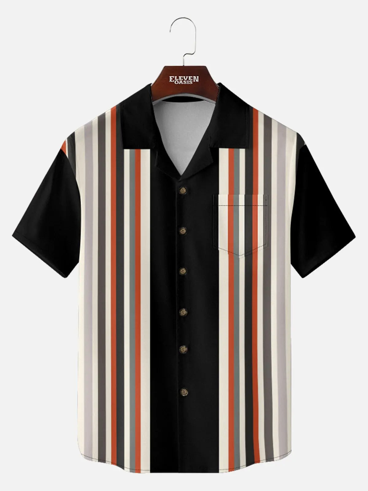 Men's Desert Highway Stripe Short Sleeve Shirt ElevenOasis