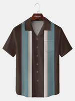 Tall Men's Mid-Century Bowling Short Sleeve Shirt Eleven Oasis