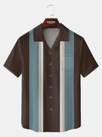 Tall Men's Mid-Century Bowling Short Sleeve Shirt Eleven Oasis