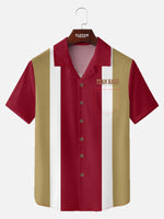 Tall Men's Custom Bay Area Football Bowling Short Sleeve Shirt Eleven Oasis