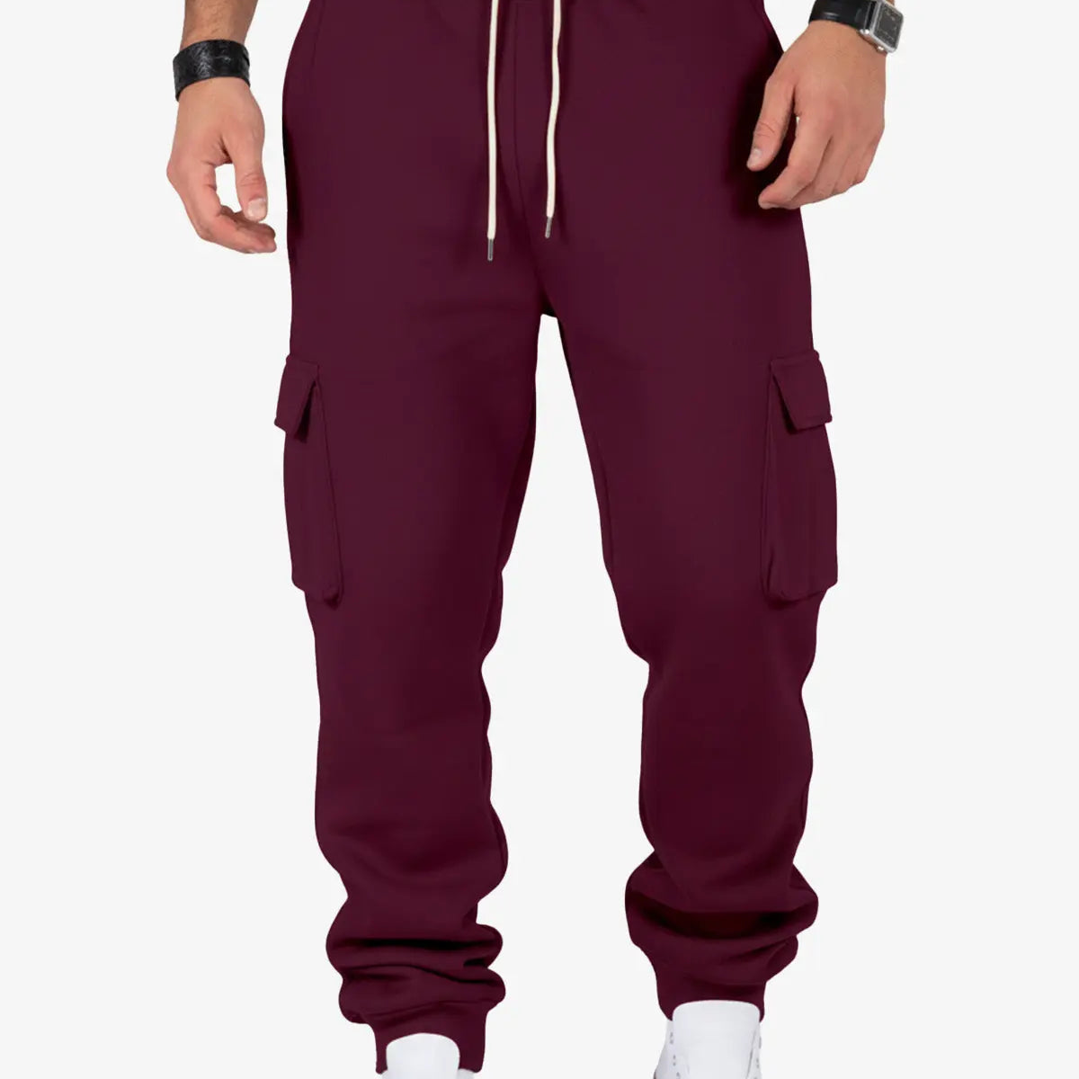 Men's Cargo Pocket Drawstring Jogger Pants ElevenOasis