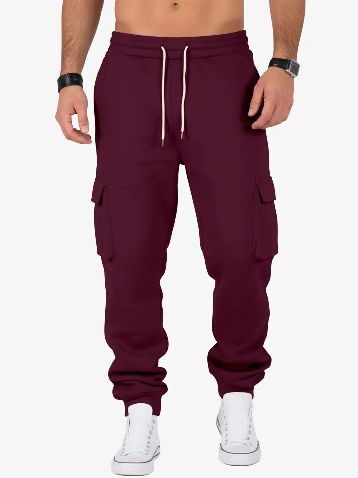Men's Cargo Pocket Drawstring Jogger Pants ElevenOasis