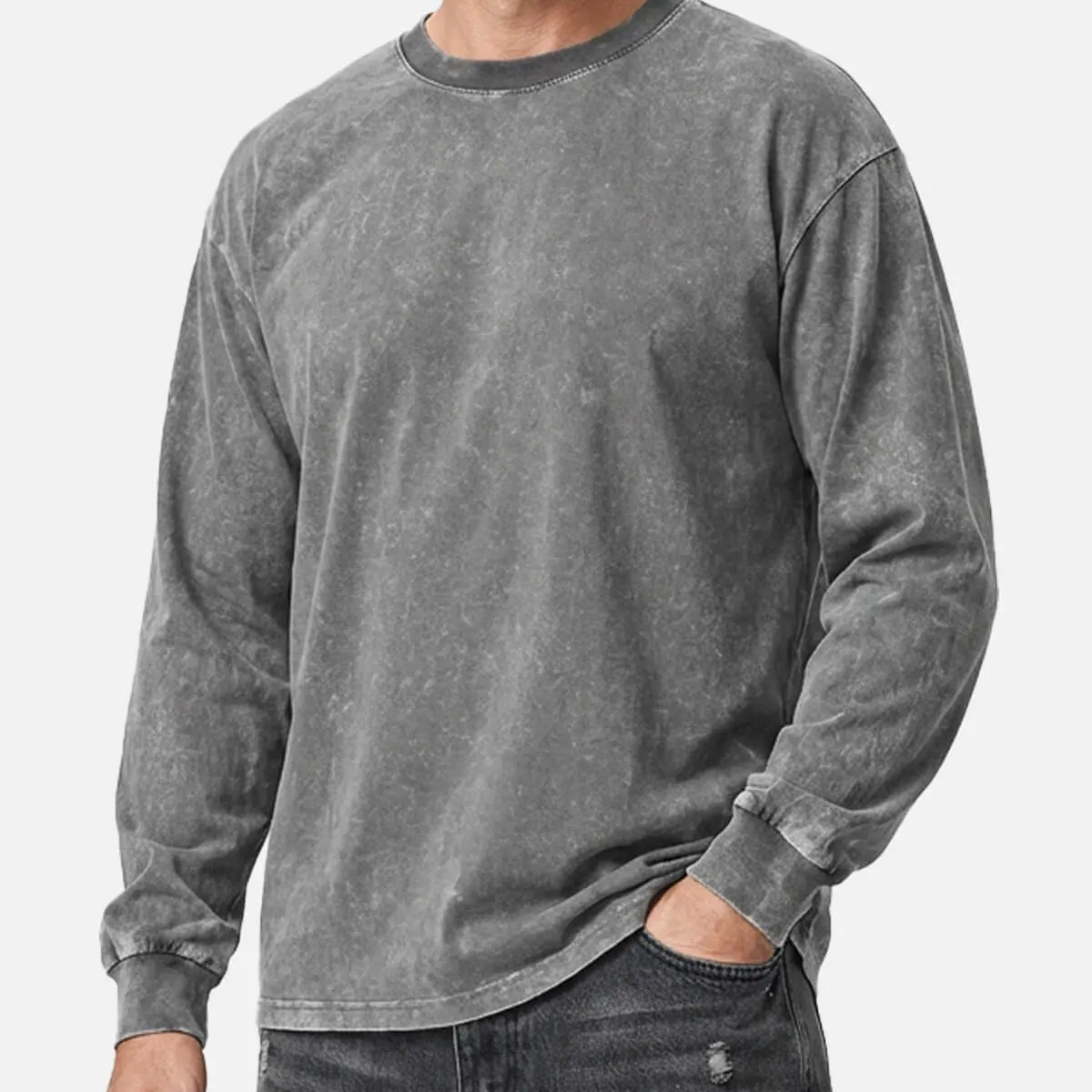 Men's Vintage Wash Long Sleeve T-shirt Eleven Oasis