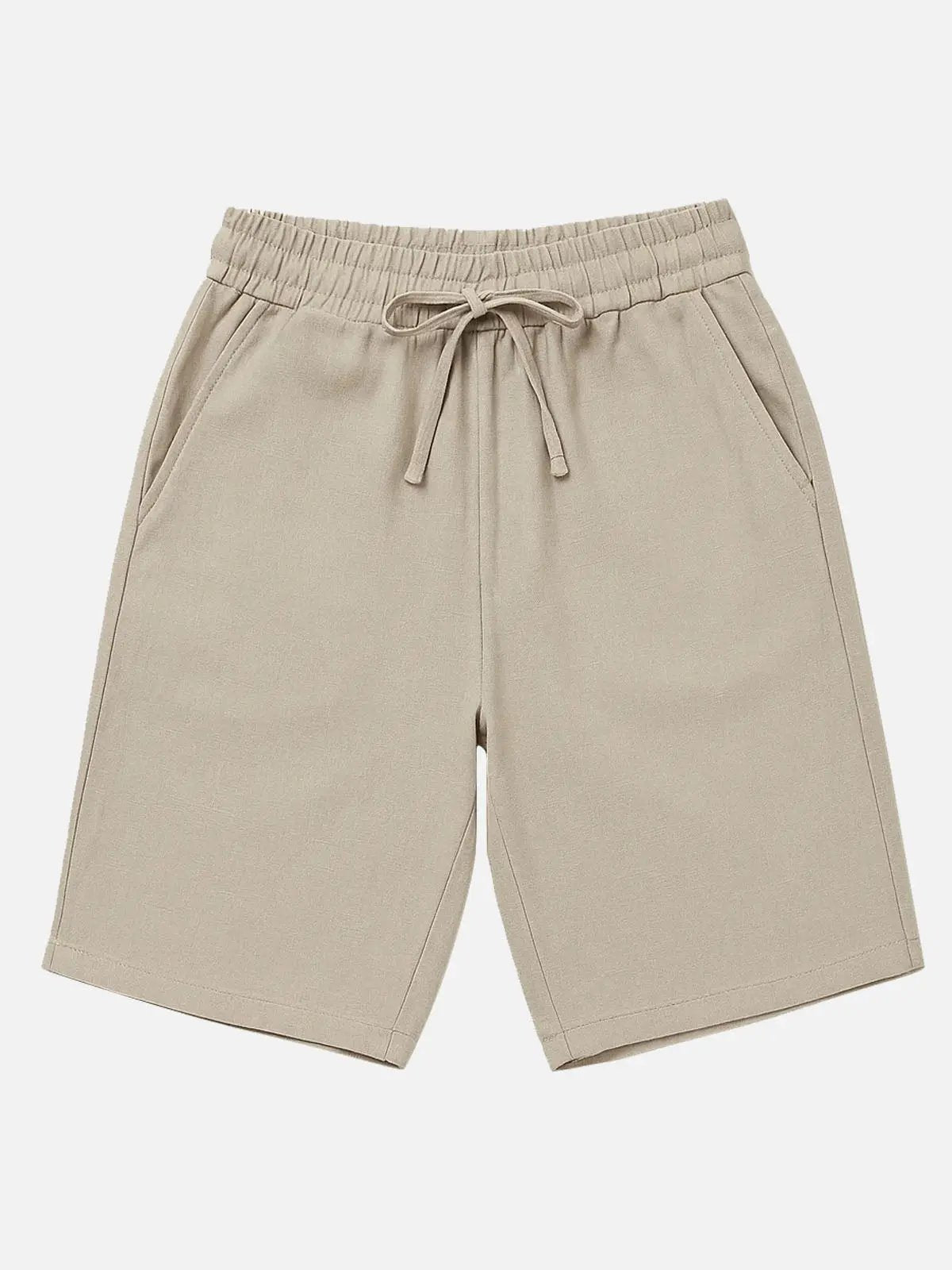 Men's Linen Blend Elastic Waist Shorts Eleven Oasis