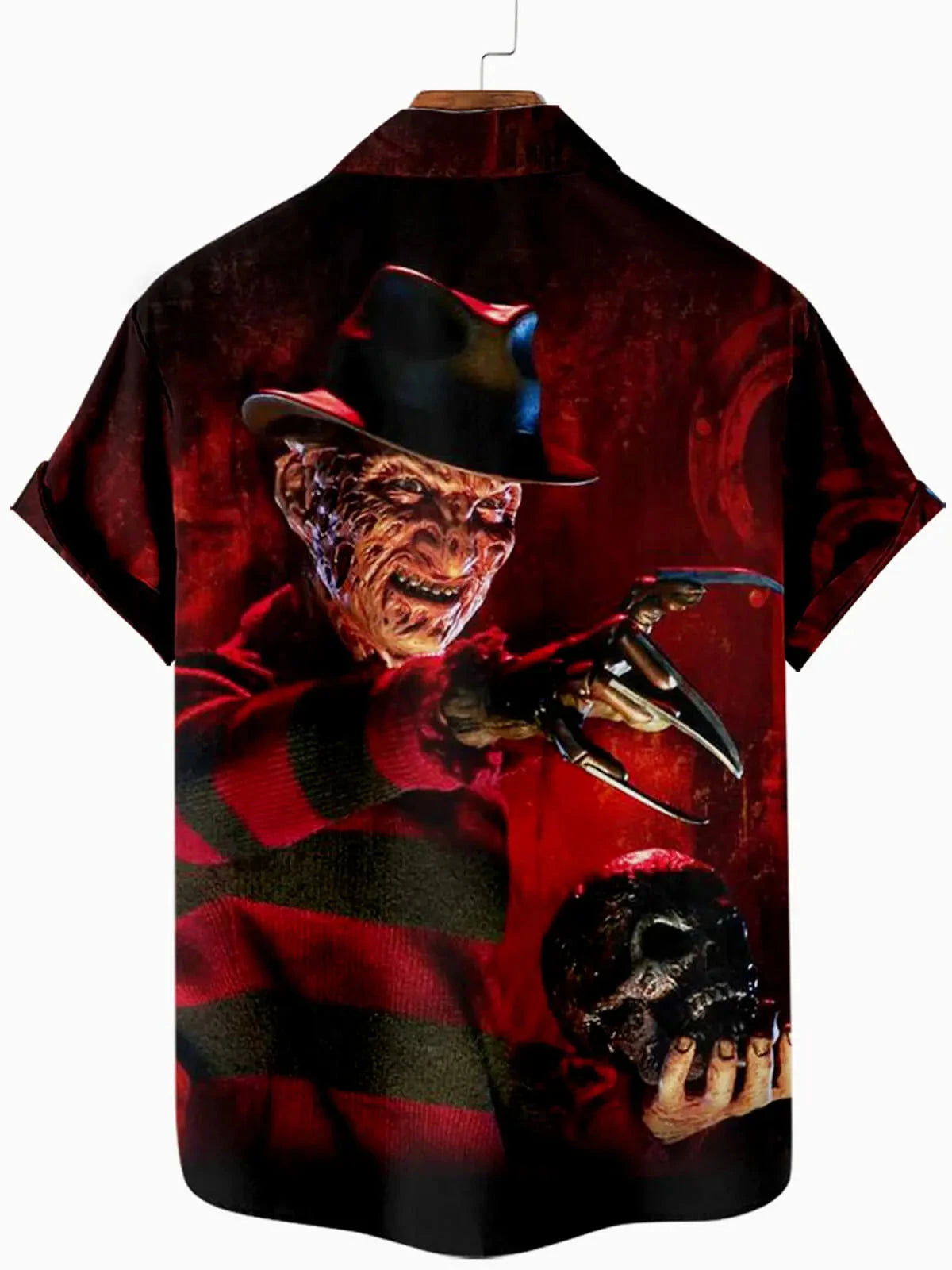 Tall Men's Nightmare on Elm Street Freddy Krueger Short Sleeve Shirt Eleven Oasis