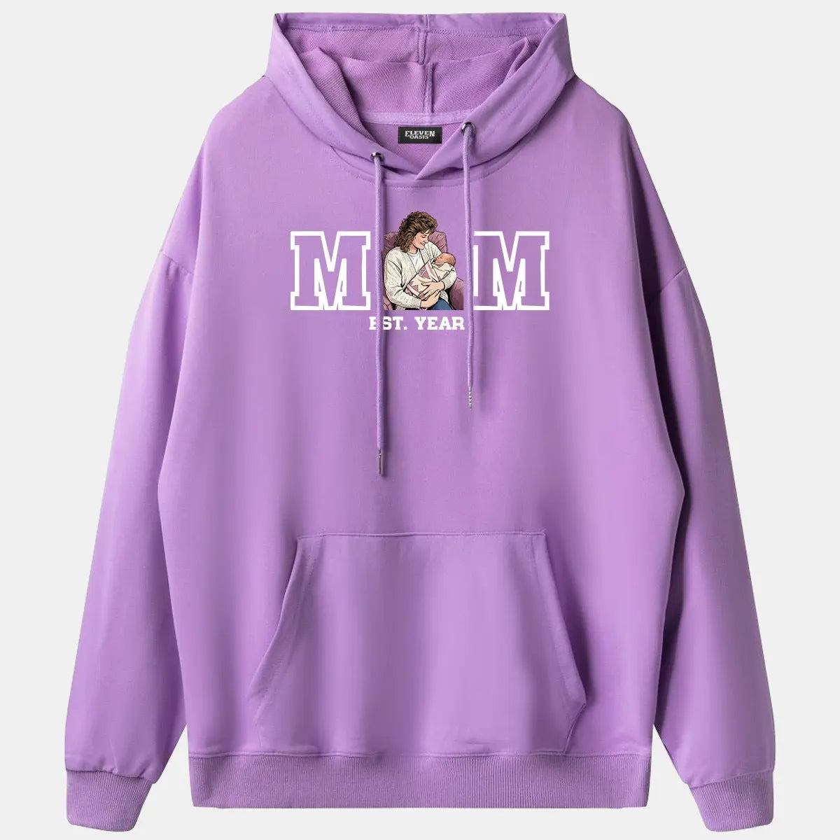 Custom Mom Illustration Hoodie Eleven Oasis