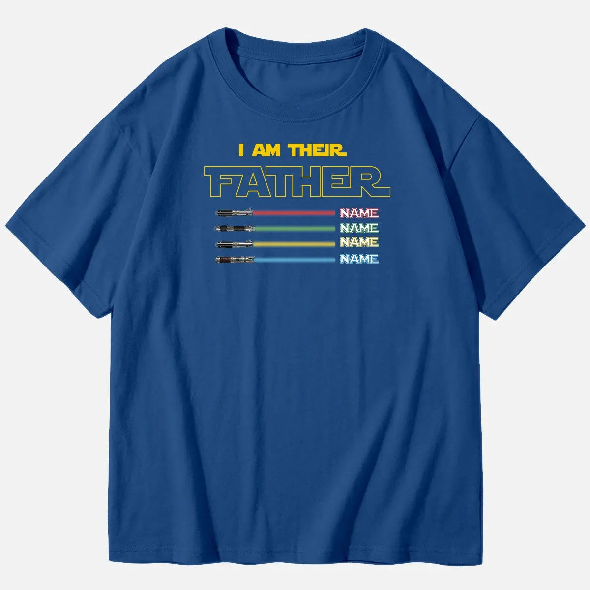 Men's Custom Lightsaber Father's Day Short Sleeve T-Shirt Eleven Oasis