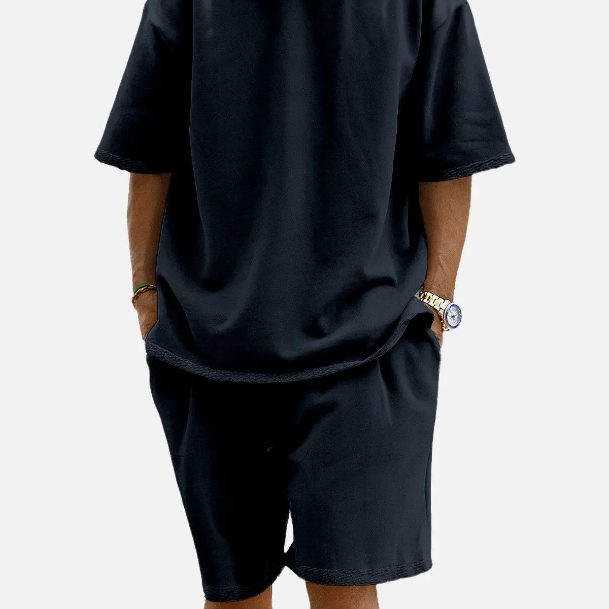 Men's Casual Two-Piece Short Sleeve Shirt and Shorts Set Eleven Oasis