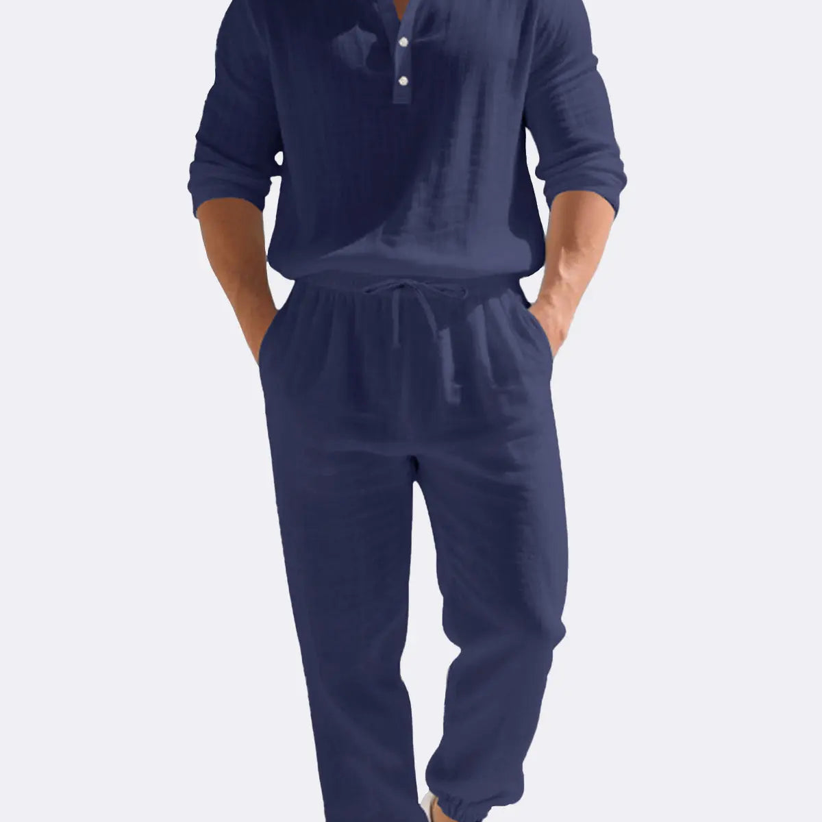 Men's Linen Long Sleeve Set ElevenOasis