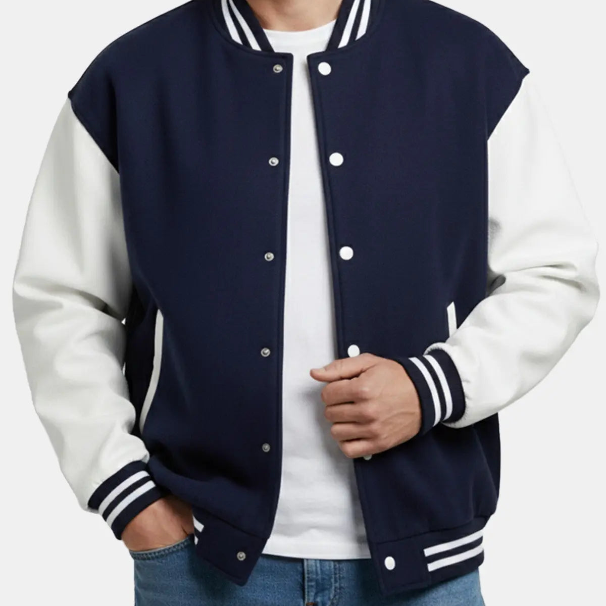 Men's Classic Colorblock Varsity Jacket ElevenOasis