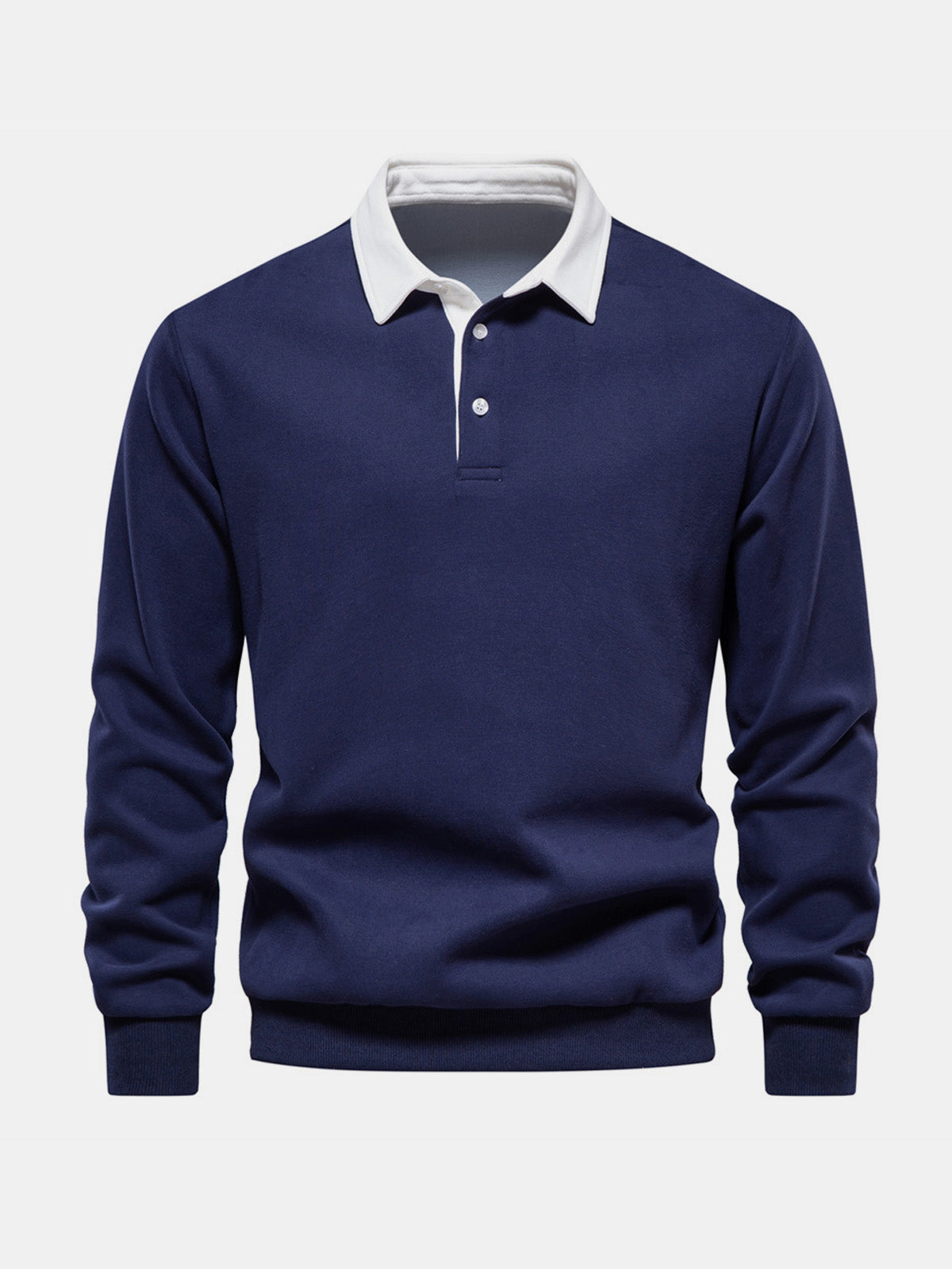 Men's Polo Collar Long Sleeve Sweatshirt ElevenOasis