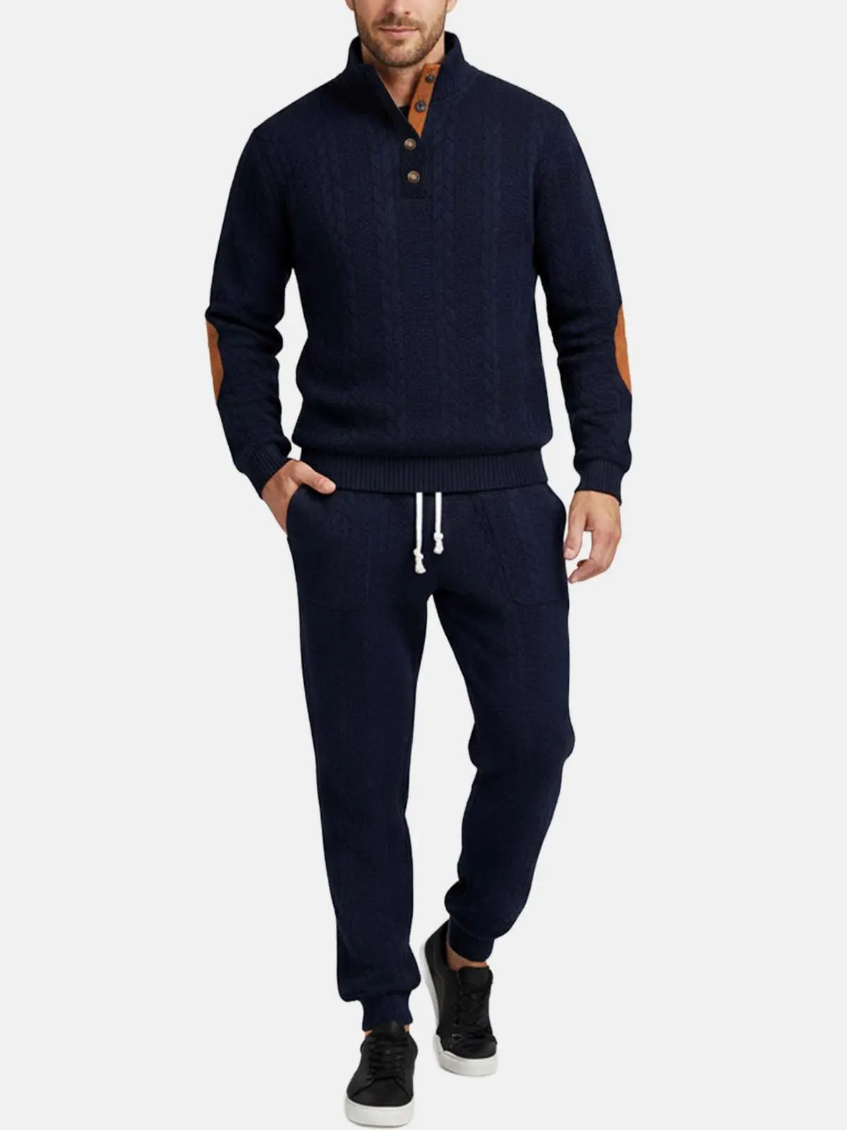 Men's Braided Cable Knit Lounge Set ElevenOasis