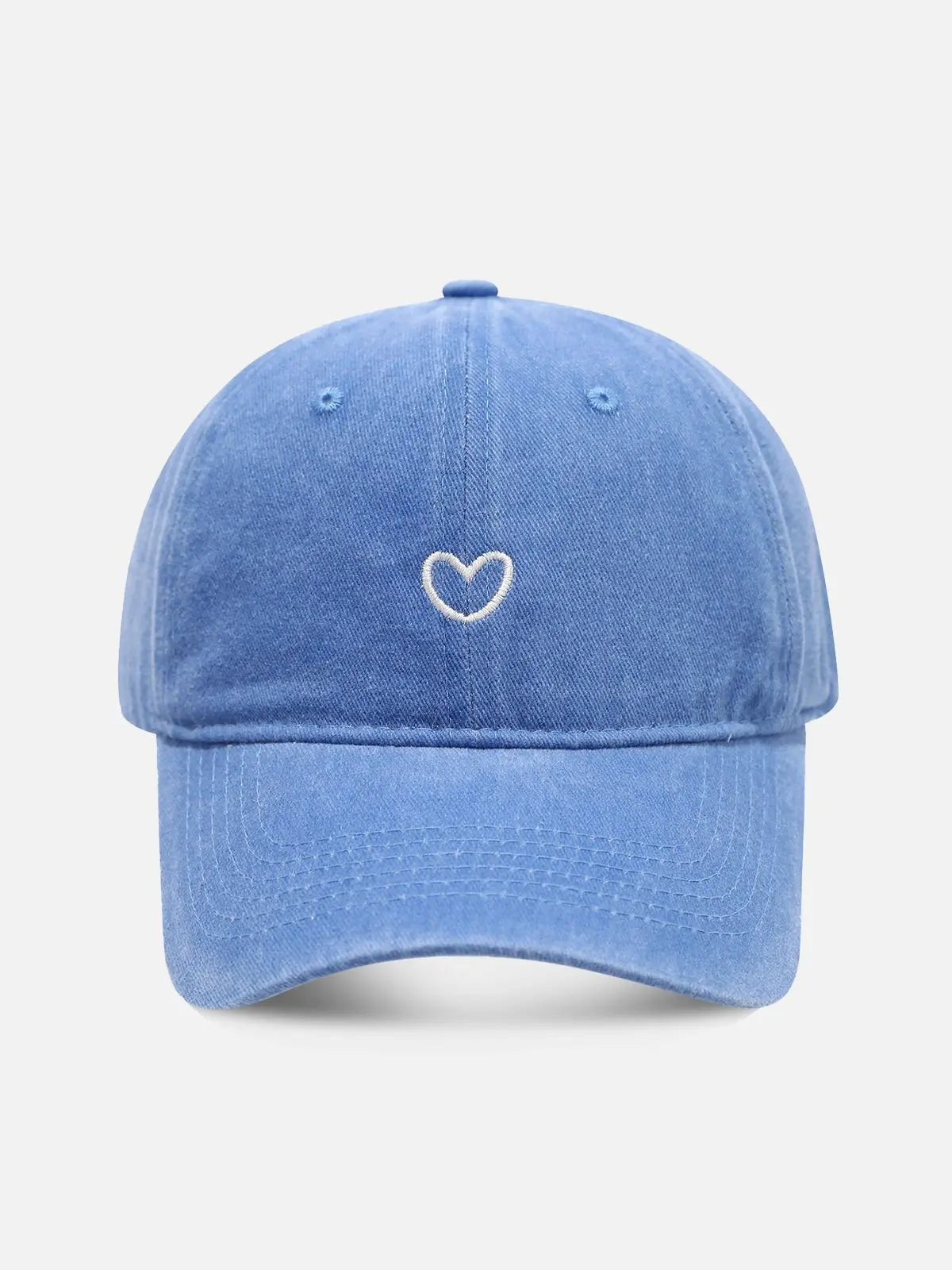 Heart Washed Cotton Baseball Cap ElevenOasis