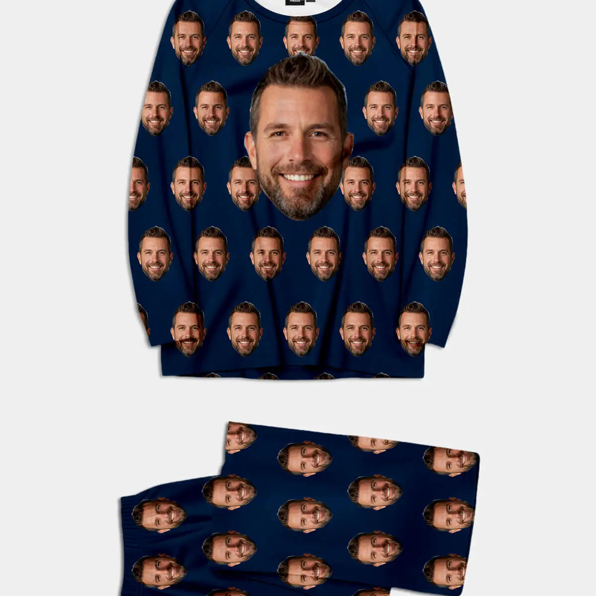 Custom Face Print Pajama Set Eleven Oasis