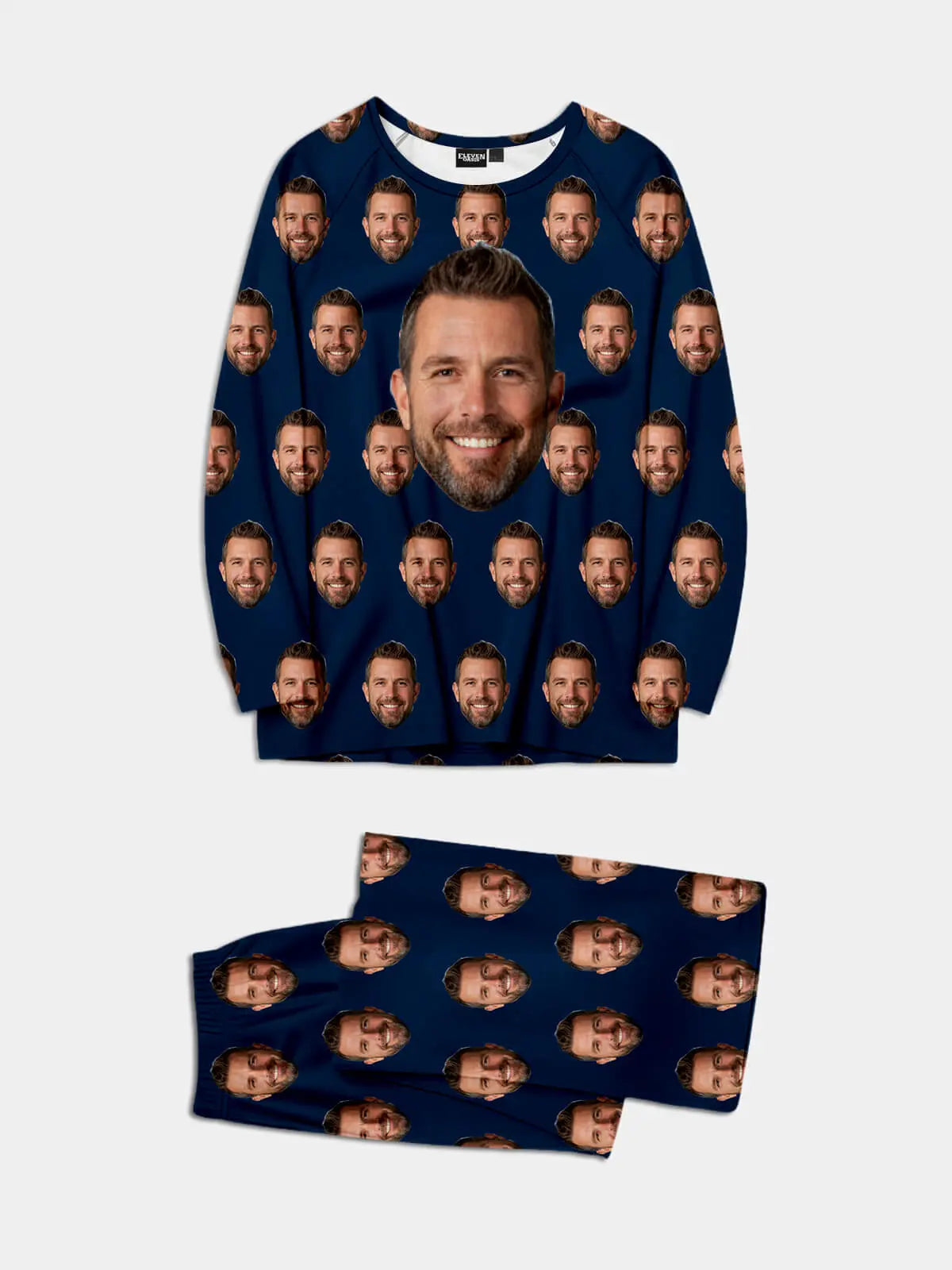 Custom Face Print Pajama Set Eleven Oasis