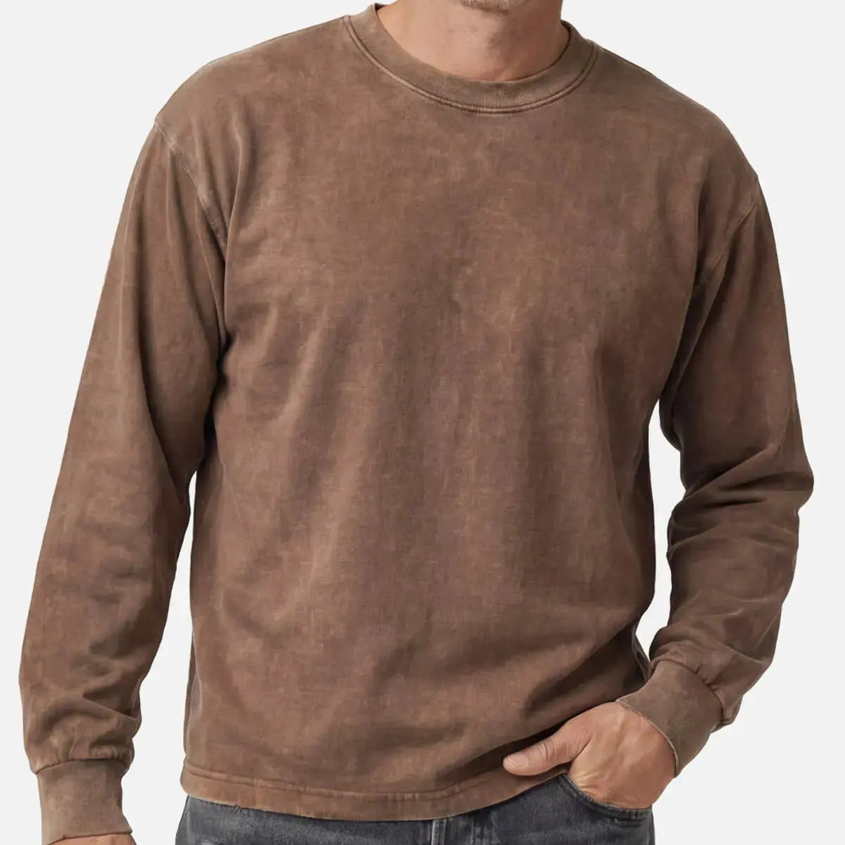 Men's Vintage Wash Long Sleeve T-shirt Eleven Oasis