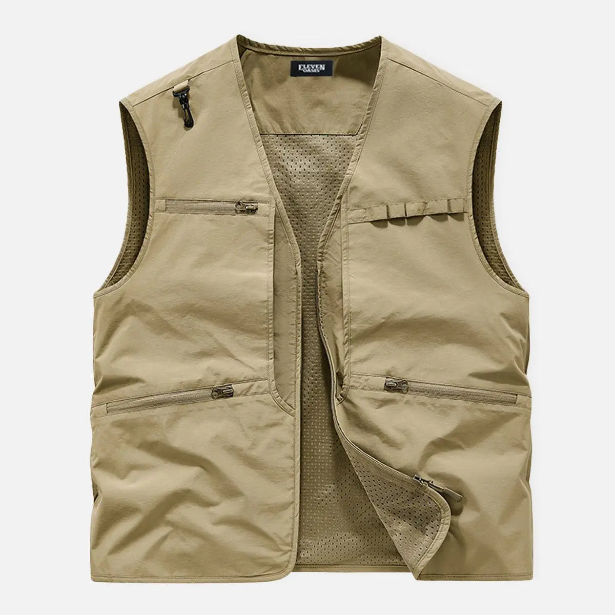 Men's Slim Fit Multi-Pocket Outdoor Utility Vest Eleven Oasis