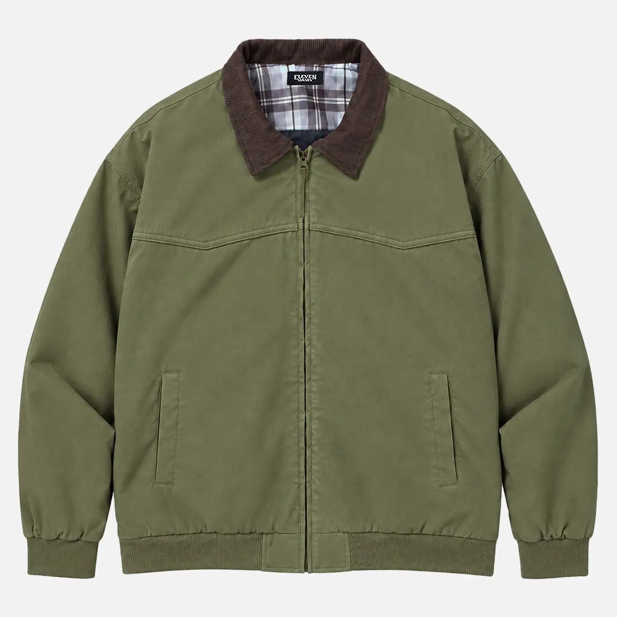 Men's Corduroy Collar Regular Fit Workwear Jacket