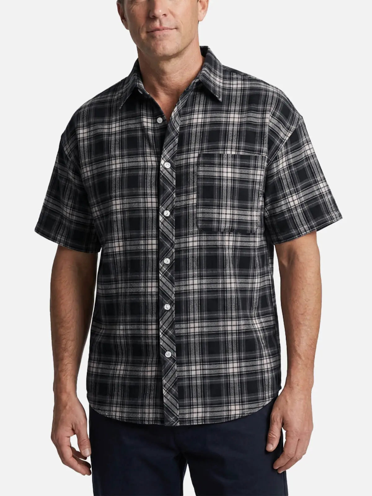 Men's Classic Plaid Short Sleeve Shirt Eleven Oasis