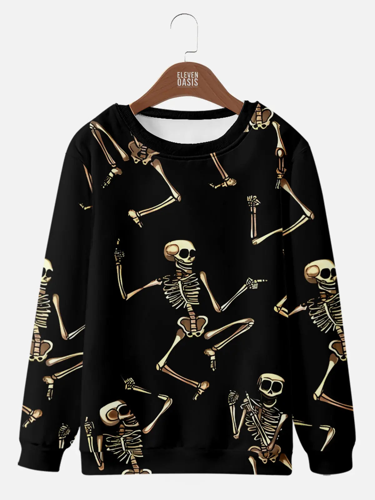 Halloween Dancing Skeleton Men's Sweatshirt, mens short sleeve shirts?¨º?big and tall mens shirts?¨º?short sleeve shirts for men?¨º?mens 4xl shirts?¨º?casual short sleeve shirts