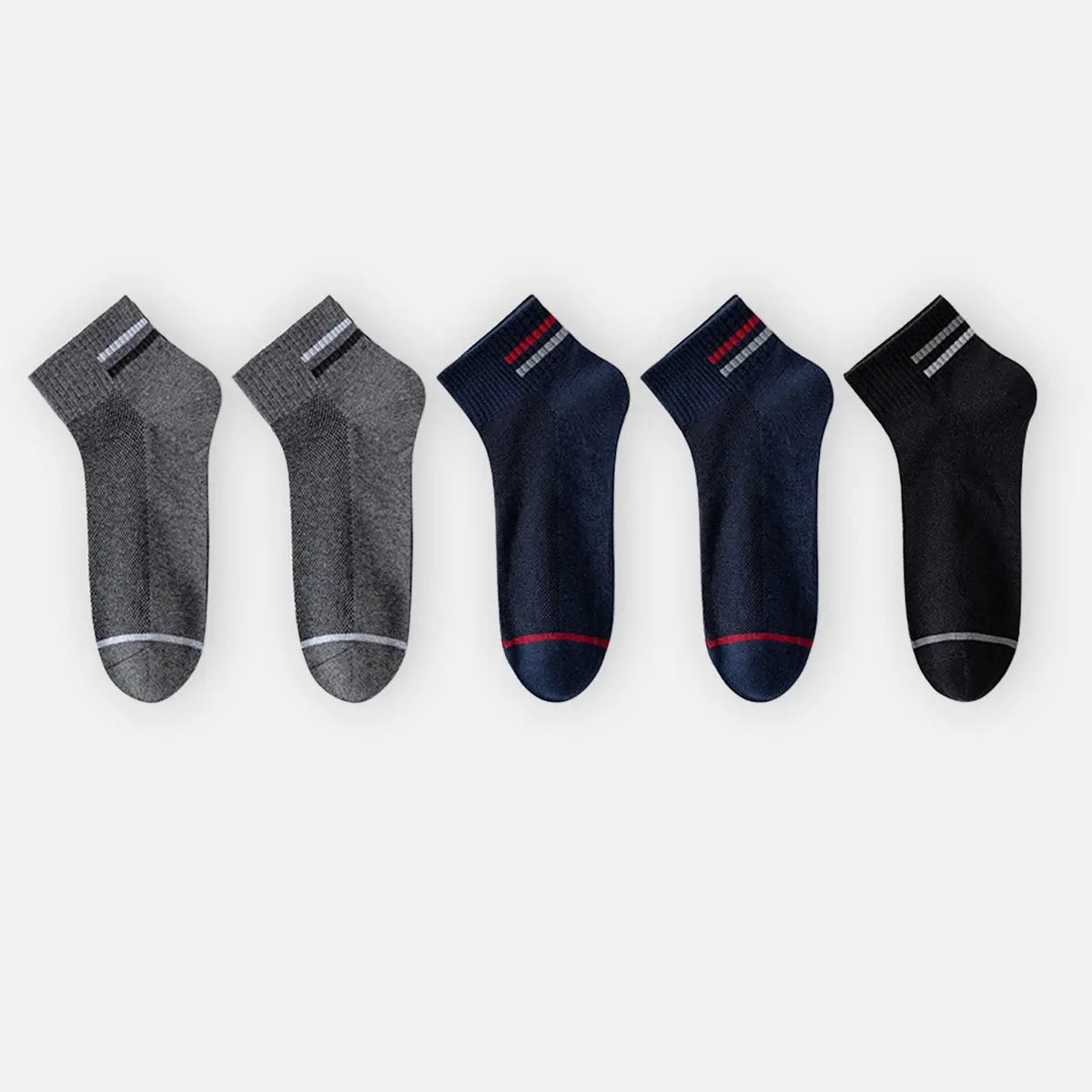 Men's Breathable Lightweight Ankle Socks 5-Pack Eleven Oasis
