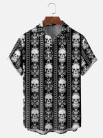 Men's Ornate Skulls Short Sleeve Casual ShirtMens short sleeve shirts Big and tall Mens shirts Short sleeve shirts for men Mens 4xl shirts Casual short sleeve shirts