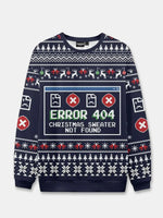 Error 404 Christmas Not Found Ugly Christmas Sweater Eleven Oasis