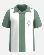 Men's Vintage Cuban Style Bowling Short Sleeve Shirt ElevenOasis