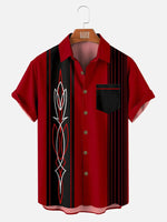 Automotive Stripe Short Sleeve Pocket ShirtMens short sleeve shirts Big and tall Mens shirts Short sleeve shirts for men Mens 4xl shirts Casual short sleeve shirts