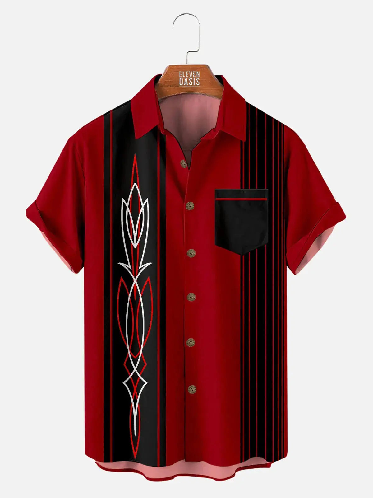 Automotive Stripe Short Sleeve Pocket ShirtMens short sleeve shirts Big and tall Mens shirts Short sleeve shirts for men Mens 4xl shirts Casual short sleeve shirts