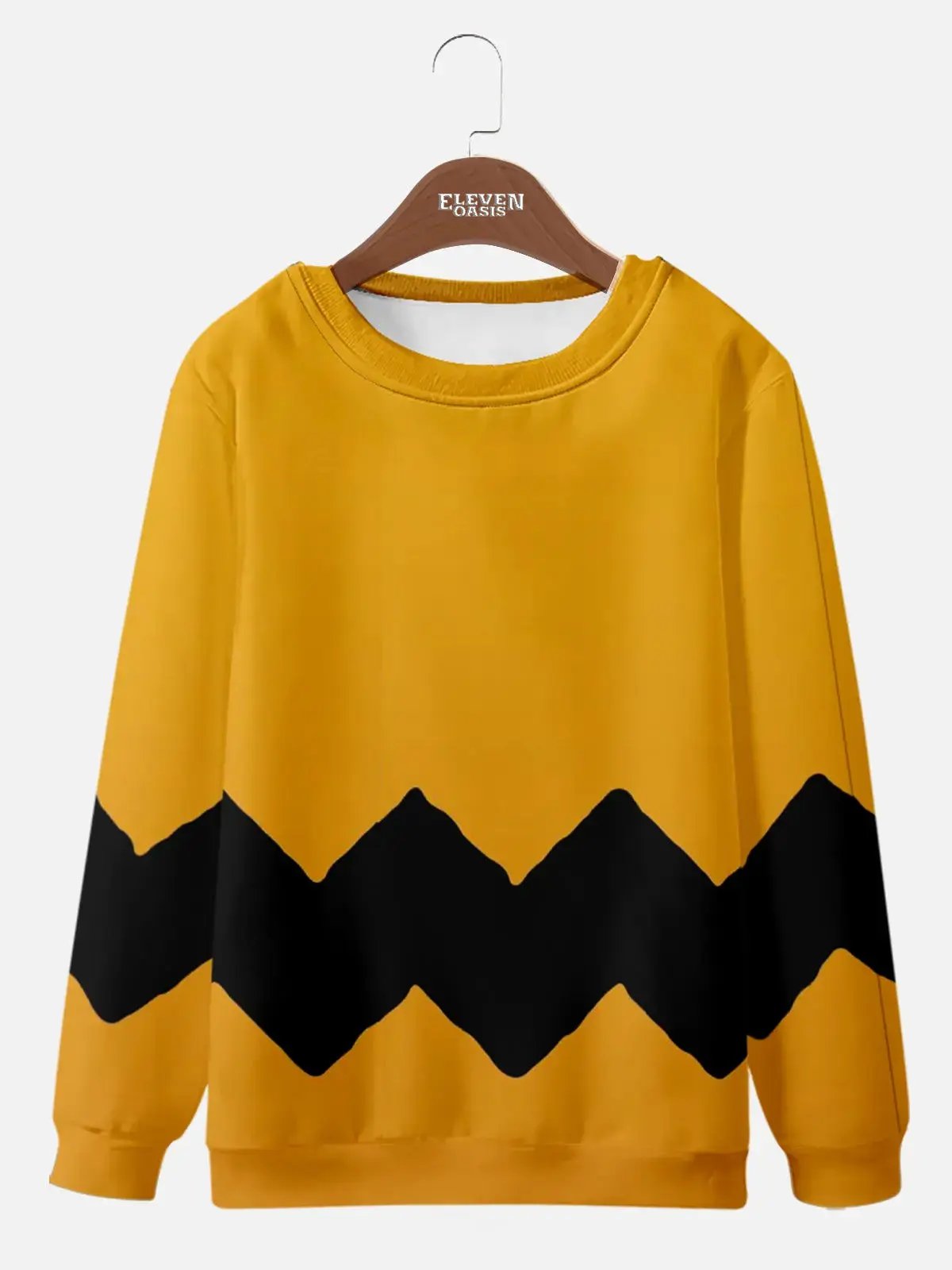 Men's Charlie Brown Inspired Zigzag Sweatshirt ElevenOasis