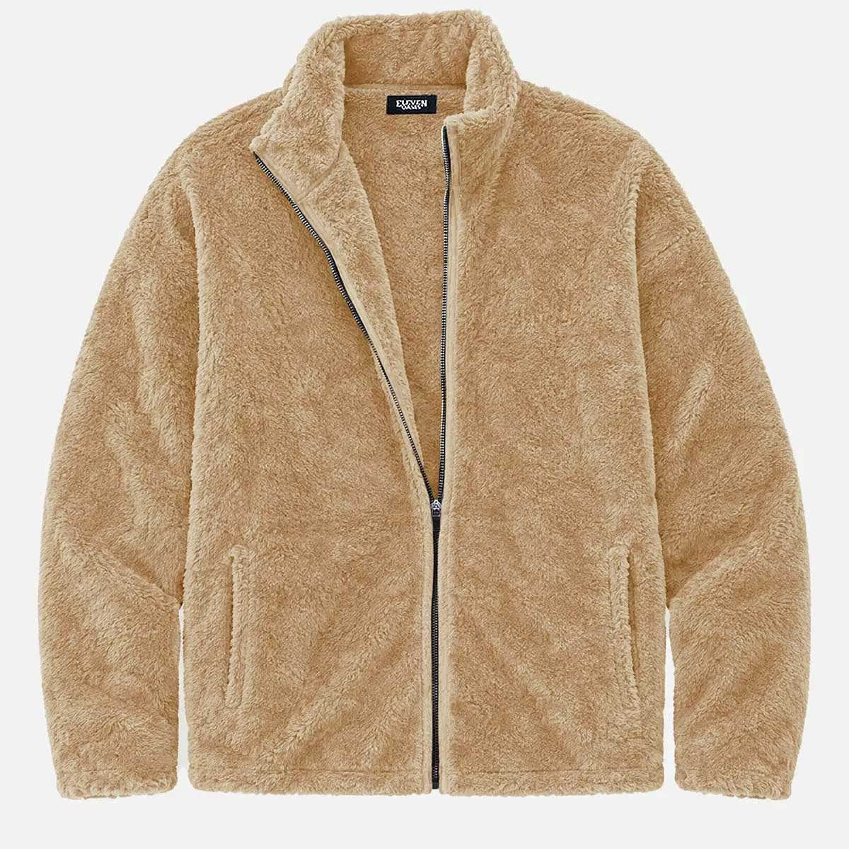 Men's Cozy Fleece Slim Fit Zip-Up Jacket