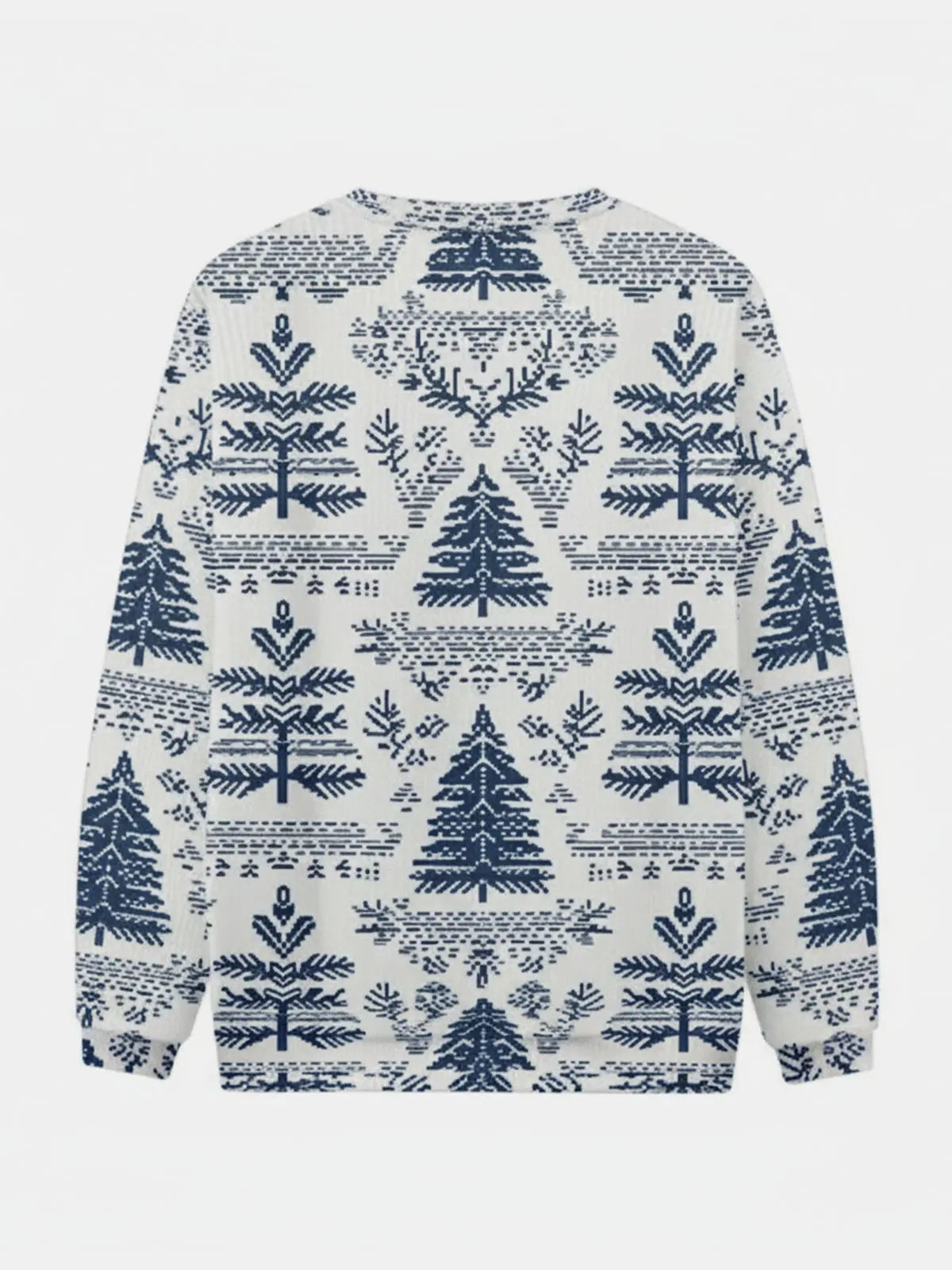Beautiful Christmas Trees Knitted Crewneck Sweatshirt Eleven Oasis