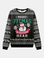 Merry Fitmas Rear Ugly Christmas Sweater Eleven Oasis