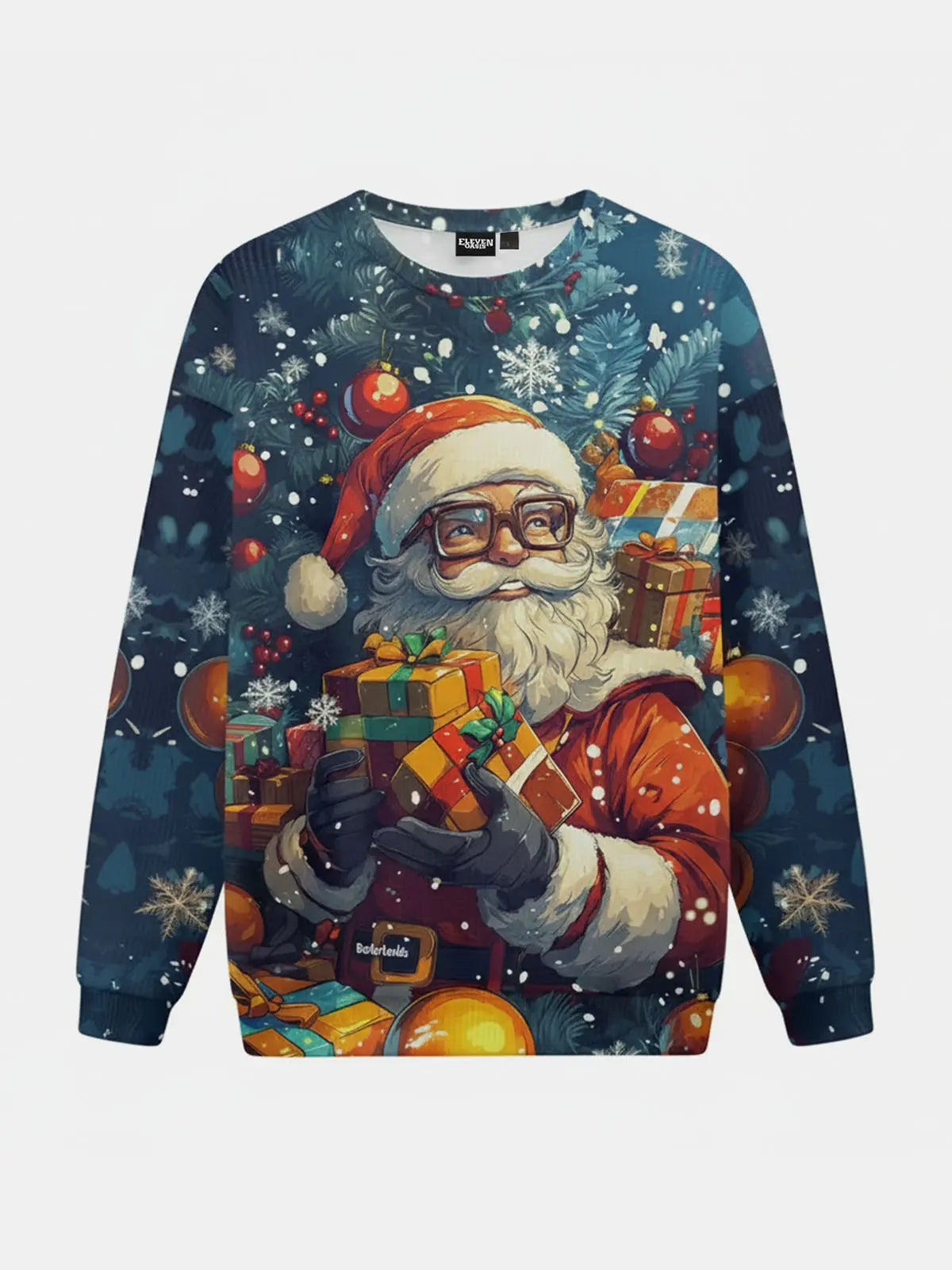 Anime Santa Gift Stack Christmas Sweatshirt ElevenOasis