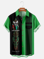 Men's Rat Fink Hot Rod Pinstripe Short Sleeve Shirt Eleven Oasis