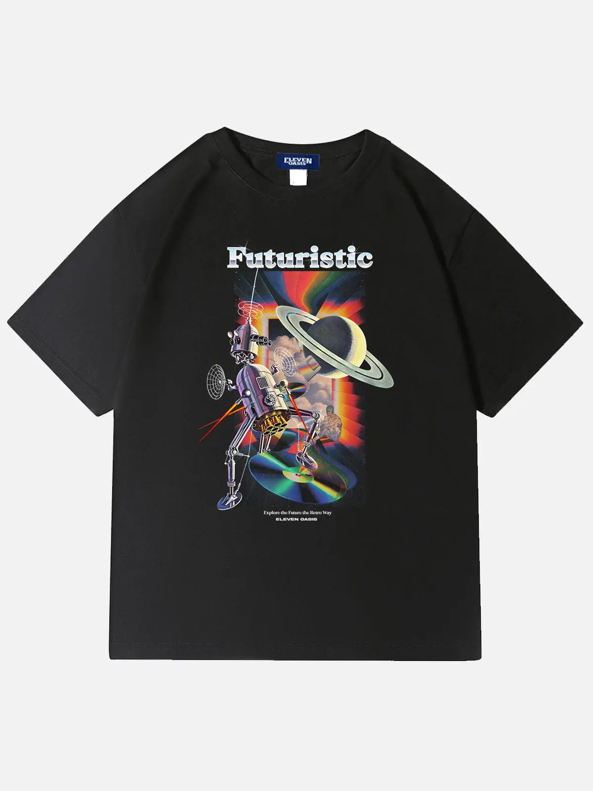 Eleven Oasis Futuristic Mecha Warrior Cotton T-Shirt Eleven Oasis