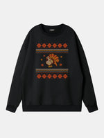 Thanksgiving Turkey Pattern Sweatshirt Eleven Oasis