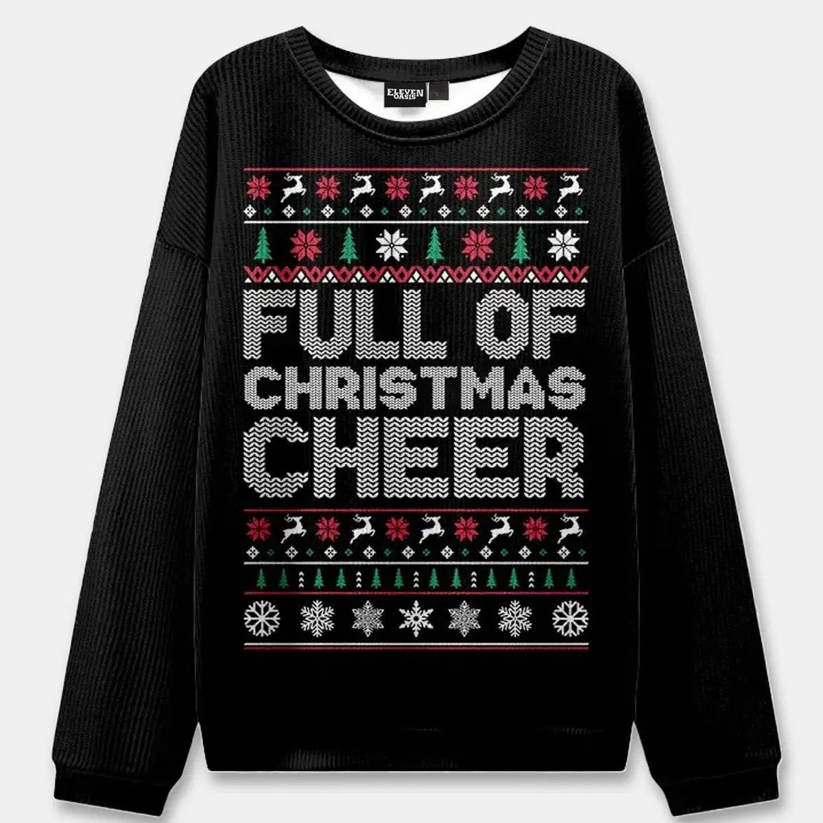 Ugly Christmas Cowboy Cat Meowdy Sweater ElevenOasis
