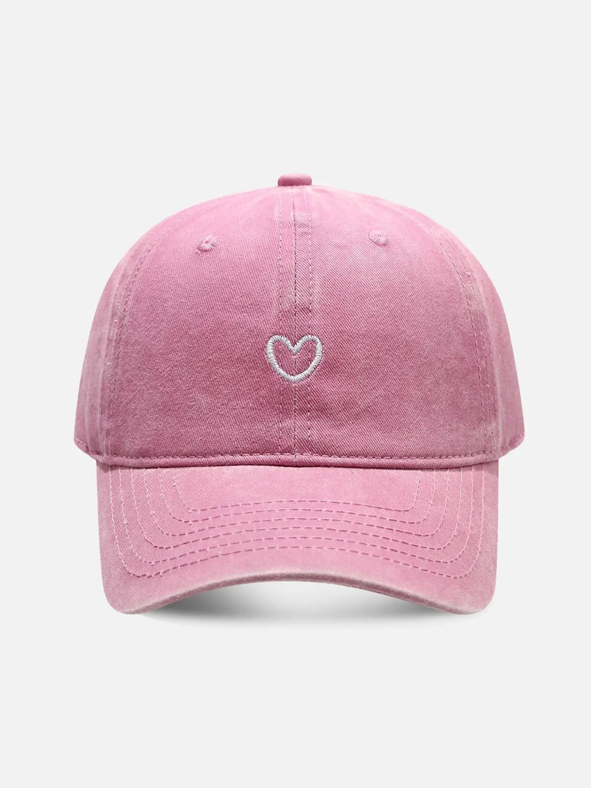 Heart Washed Cotton Baseball Cap ElevenOasis